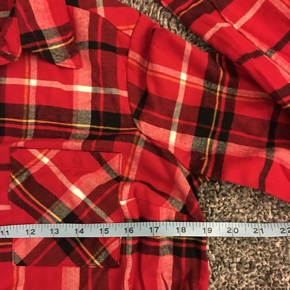 NWT | Isabel Maternity | plaid top | black  & red - Picture 5 of 8
